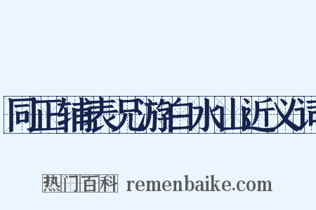 同正辅表兄游白水山近义词是什么意思的图片
